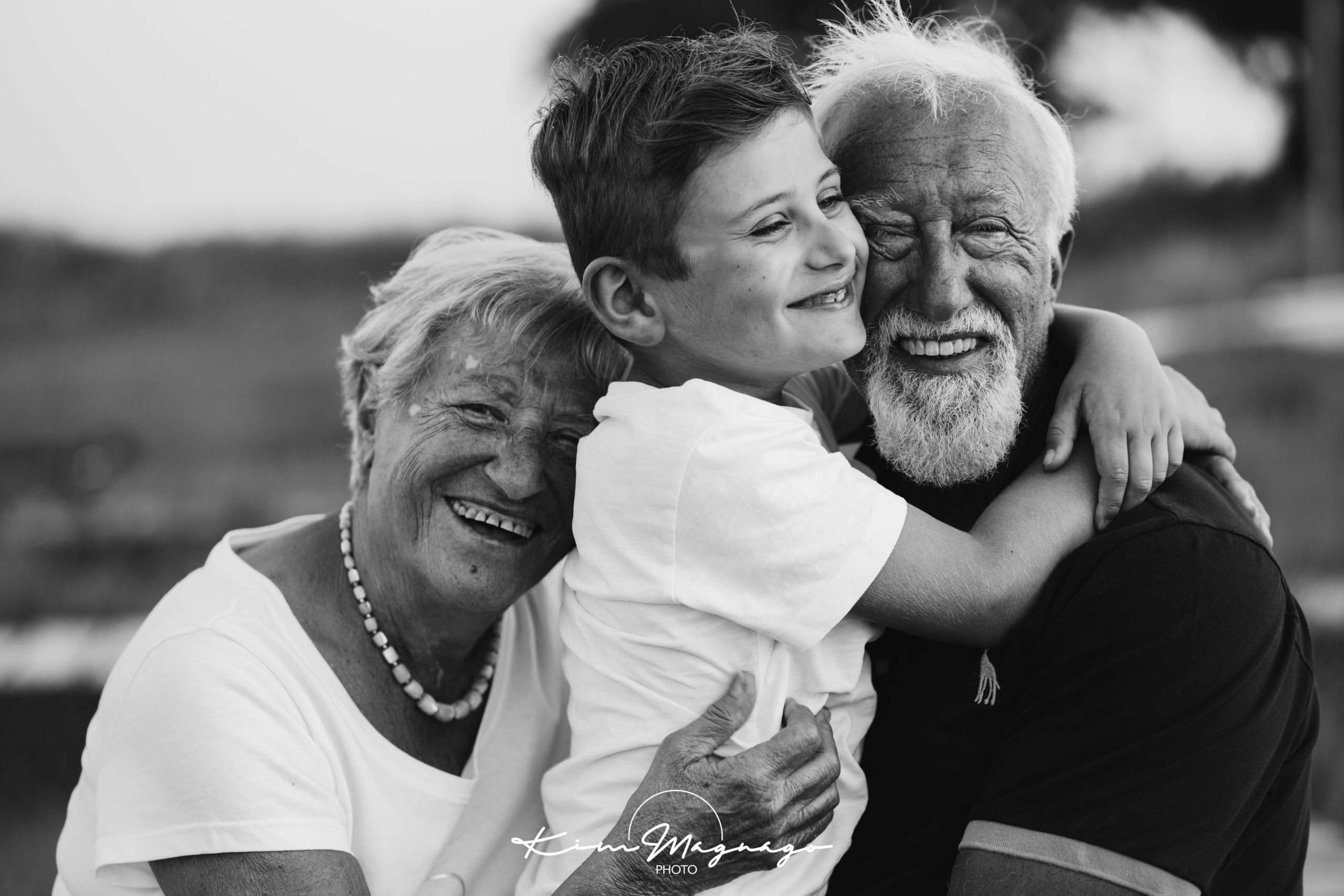 foto di famiglia con i nonni a padova