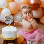 foto smash cake con torta bambina chioggia